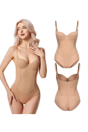 Albaricoque Push Up Cintura Control Abdomen Shapewear